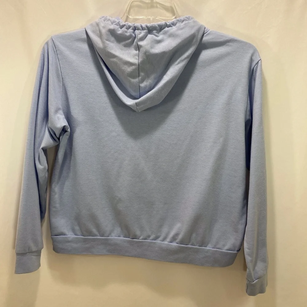 Posh Posh Girls Hoodie Sky Blue Lightweight Graphic Print
